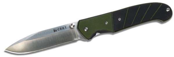 CRKT Ignitor Polished Blade, Green/Black handle, g