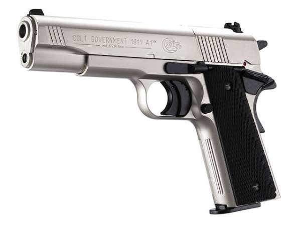 Colt Government 1911 A1, Nickel, Co2 Pistole