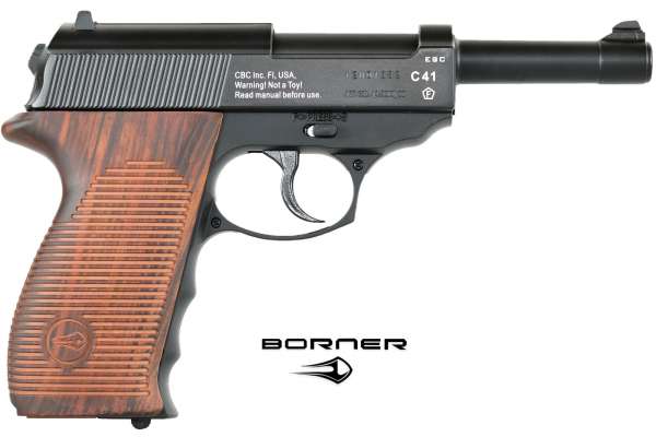 CO2 Luftpistole 4,5mm BB - Borner C41 schwarz - Metallausführung