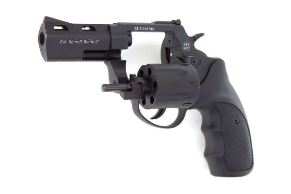 Schreckschuss Set: Zoraki Revolver R2 3 Zoll Schwarz + 50 Platz- / + 10 Pfefferpatron