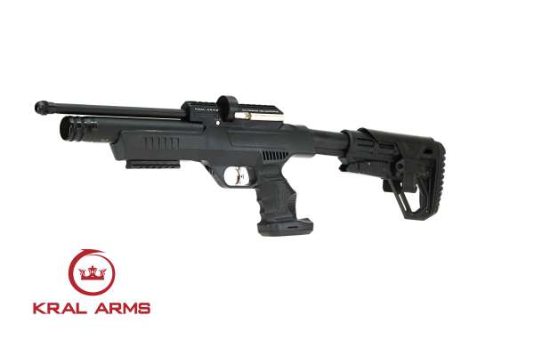Kral Arms Puncher NP-01 PCP Pressluftpistole Kal. 4,5mm Diabolo mit 14-Schuss Magazin schwarz