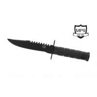 MP9 Überlebensmesser, 21,5cm , schwarz, Sägeschliff MP9 Überlebensmesser, 21,5cm , schwarz, Sägeschliff