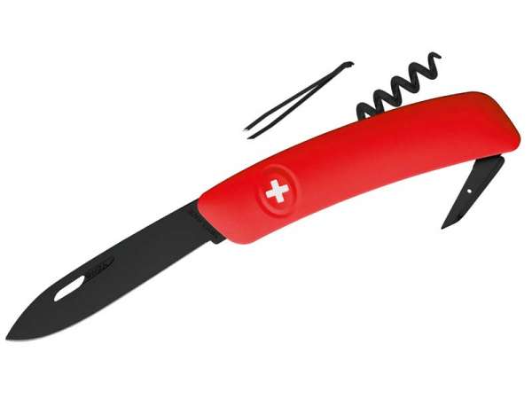 SWIZA Taschenmesser D01 ALLBLACK RED - Schweizer Messer