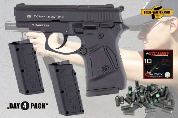 Everydaycarry: Zoraki 914 Schreckschusspistole 9mm P.A.K. + 2x 30 Schuss Magazin + Platzpatronen Everydaycarry: Zoraki 914 Schreckschusspistole 9mm P.A.K. + 2x 30 Schuss Magazin + Platzpatronen