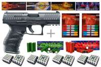 Schreckschuss Silvester Set Professional Walther PPQ M2 Schwarz brüniert + 400 Teile Schreckschuss Silvester Set Professional Walther PPQ M2 Schwarz brüniert + 400 Teile