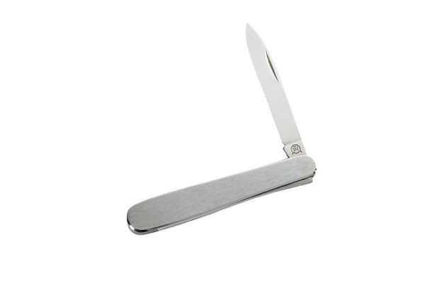Hartkopf-Taschenmesser, Stahl 1.4034, Edelstahl-Heft