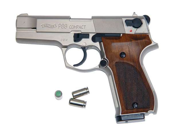 Walther Schreckschuss Pistole P88 (Nickel - Holz) - Selbstschutz - Freie  Waffen Online Shop