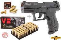 Walther P22 Gaspistole + 50 Platzpatronen + 10 Pfefferpatronen Set Walther P22 Gaspistole + 50 Platzpatronen + 10 Pfefferpatronen Set