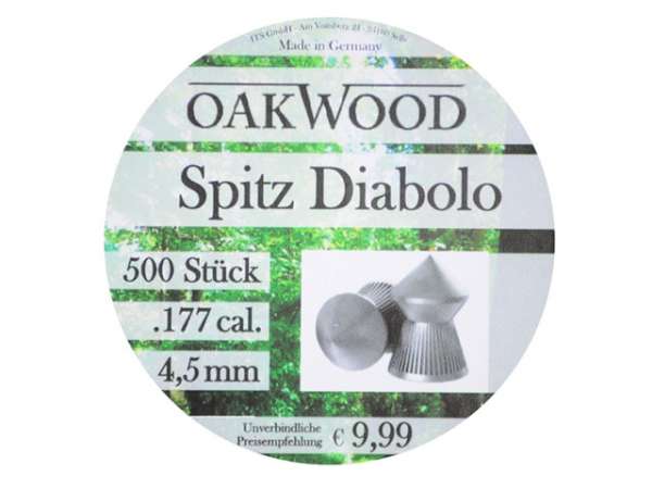 Oakwood Spitz Diabolo 500 St. 4,5mm (.177)