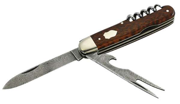 Hartkopf Damast-Taschenmesser, als Reisebesteck verwendbar, Balb