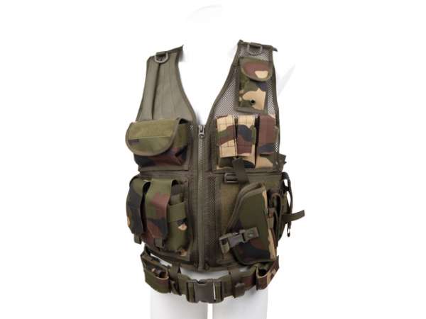 Weste Tactical woodland camo