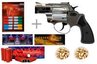 Schreckschuss Silvester Set Starter Zoraki R2 2" Revolver Chrom + 200 Teile Schreckschuss Silvester Set Starter Zoraki R2 2" Revolver Chrom + 200 Teile