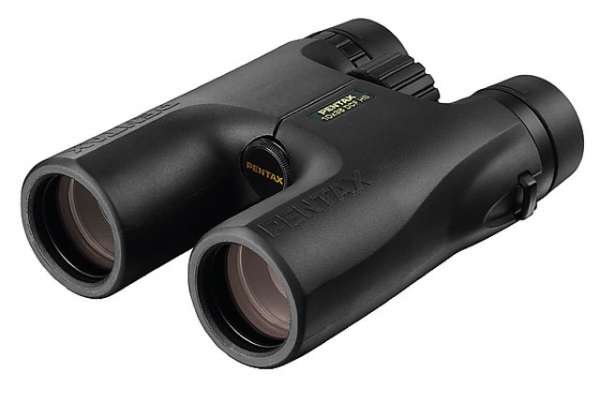 Pentax-Fernglas DCF HS 10x36, Regenschutzdeckel, Nylon-Trageriem