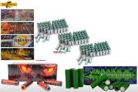 150 Stk. 9 mm P.A.K Patronen + 150 Stk. Zinkfeuerwerk Silvester Bundle für Schreckschusspistolen 150 Stk. 9 mm P.A.K Patronen + 150 Stk. Zinkfeuerwerk Silvester Bundle für Schreckschusspistolen