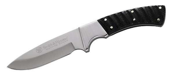 Smith and Wesson Jagdmesser, 440 A, Büffelhorn-Griff, schwarze L