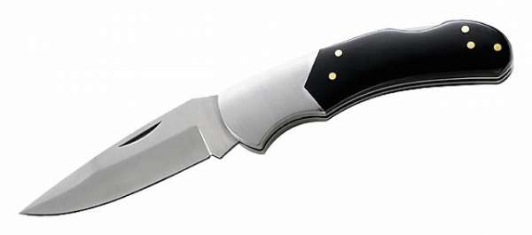 Herbertz Taschenmesser, AISI 420, schwarzes Pakkaholz, Edelstahl