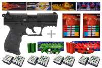 Schreckschuss Silvester Set Professional Walther P22Q Schwarz + 400 Teile Schreckschuss Silvester Set Professional Walther P22Q Schwarz + 400 Teile