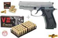 Schreckschuss Set: Ekol P29 REV. II Titan + 50 Platz- / + 10 Pfefferpatronen 9mm Schreckschuss Set: Ekol P29 REV. II Titan + 50 Platz- / + 10 Pfefferpatronen 9mm