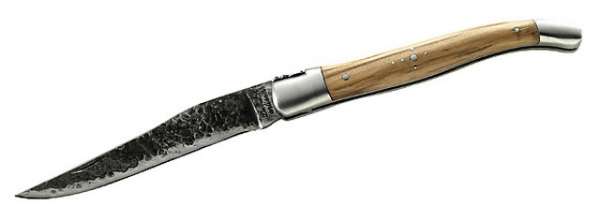 Laguiole-Messer, Stahl 12C27, Schmiede-Design, Olivenholz