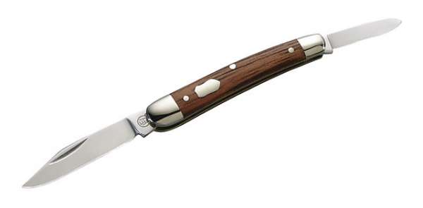 Hartkopf-Taschenmesser, Santine-Rotholz, 2-teilig, Stahl 1.4034,