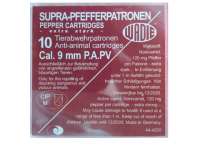 10 Pfefferpatronen Supra Wadie 9mm PA PV für PISTOLEN 10 Pfefferpatronen Supra Wadie 9mm PA PV für PISTOLEN