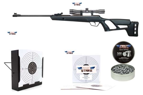 Crosman Vital Shot Knicklauf Luftgewehr Zielfernrohr Kugelfang Diabolos Set