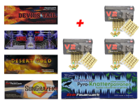 Pyroset Sternbombetten-Knatter 130 Teile plus 150 Schuss Pyroset Sternbombetten-Knatter 130 Teile plus 150 Schuss