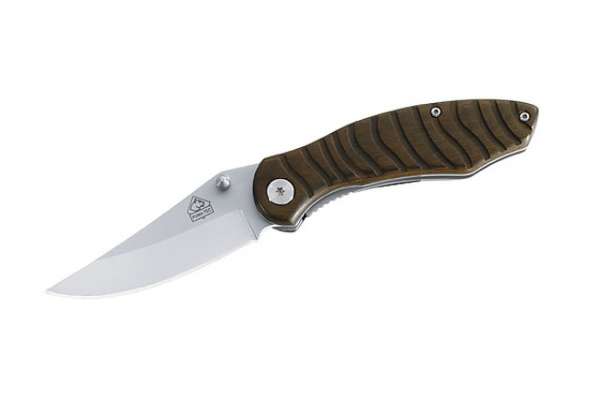 Puma TEC Einhandmesser, AISI 420, Holzschalen