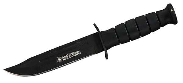 Smith and Wesson Gürtelmesser, Stahl 440 A, Gummigriff, Nylonsch