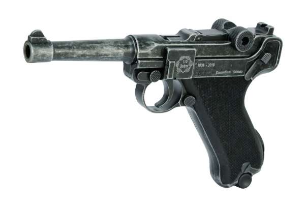 ME P08 Schreckschuss Pistole 9 mm P.A.K. Antik Look Jubiläumswaffe Sammlerwaffe Limited Edition 250 Stück