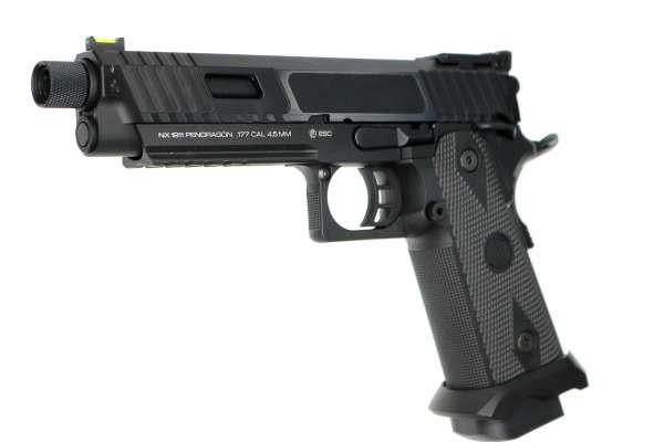 NxWerks NX 1911 Pendragon CO2-Luftpistole Kal. 4,5mm Stahl-BB Blowback Metallschlitten schwarz (Foto 3)